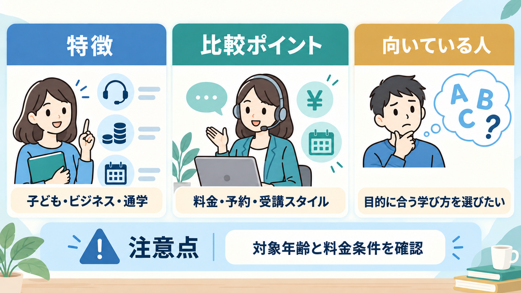 初心者向け英会話5社比較の記事まとめ